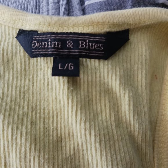 demnim & blues yellow tank top cami women L - Picture 2 of 5